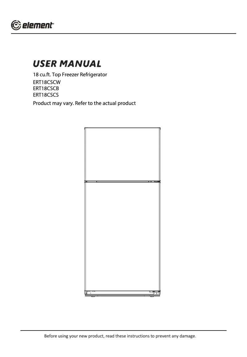 Page 1 de la notice Manuel utilisateur Element ERT18CSCW