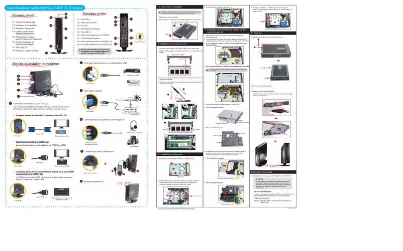 Page 1 de la notice Manuel utilisateur Shuttle XS350VA V2