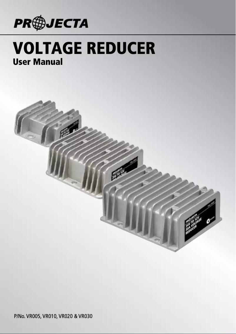 Page 1 de la notice Manuel utilisateur Projecta VR005