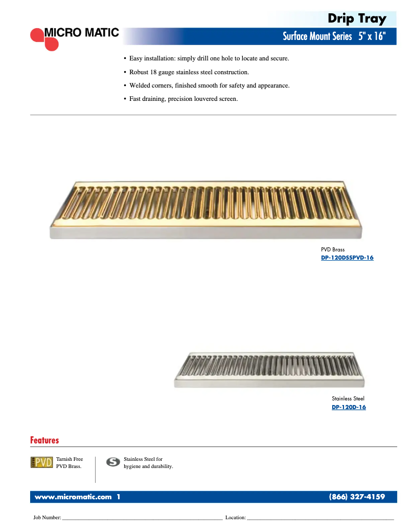 Page 1 de la notice Manuel utilisateur Micro Matic DP-120D-16