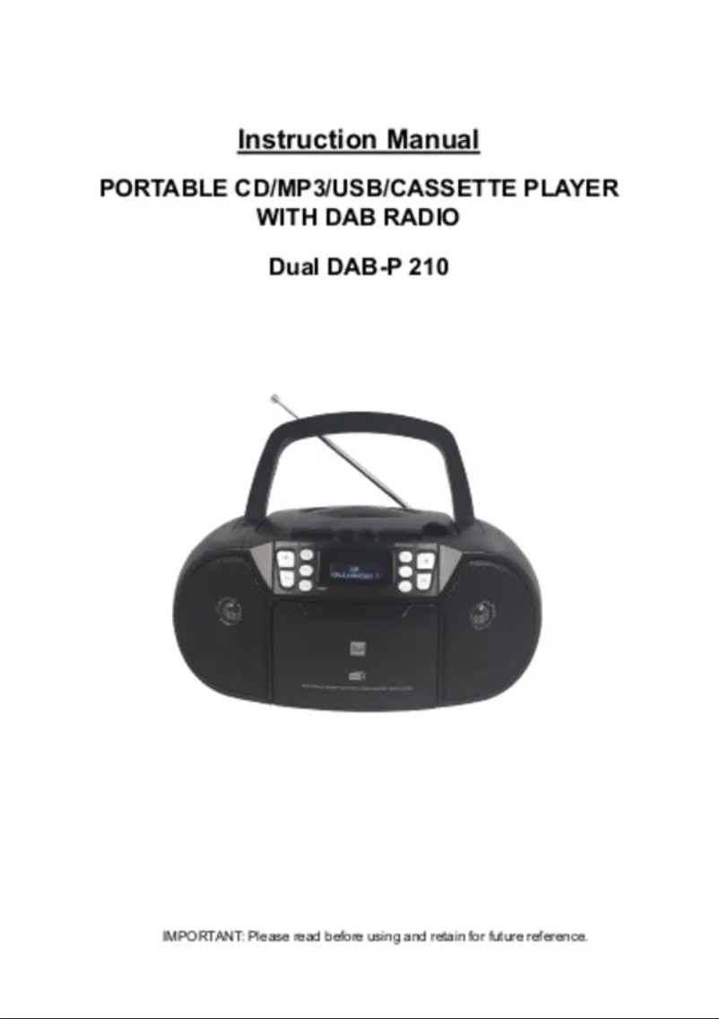 Page 1 of the manual User Manual Dual DAB-P 210