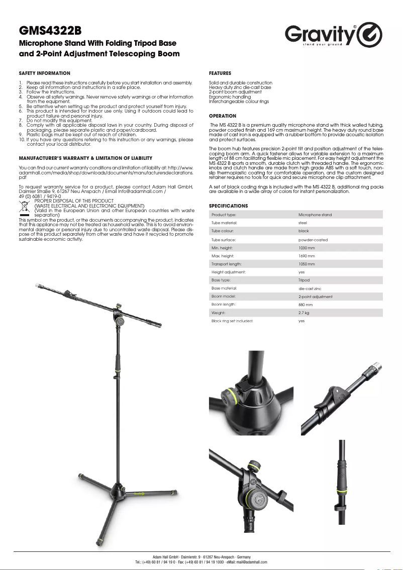 Página 1 del manual Manual de usuario Gravity GSP2332B