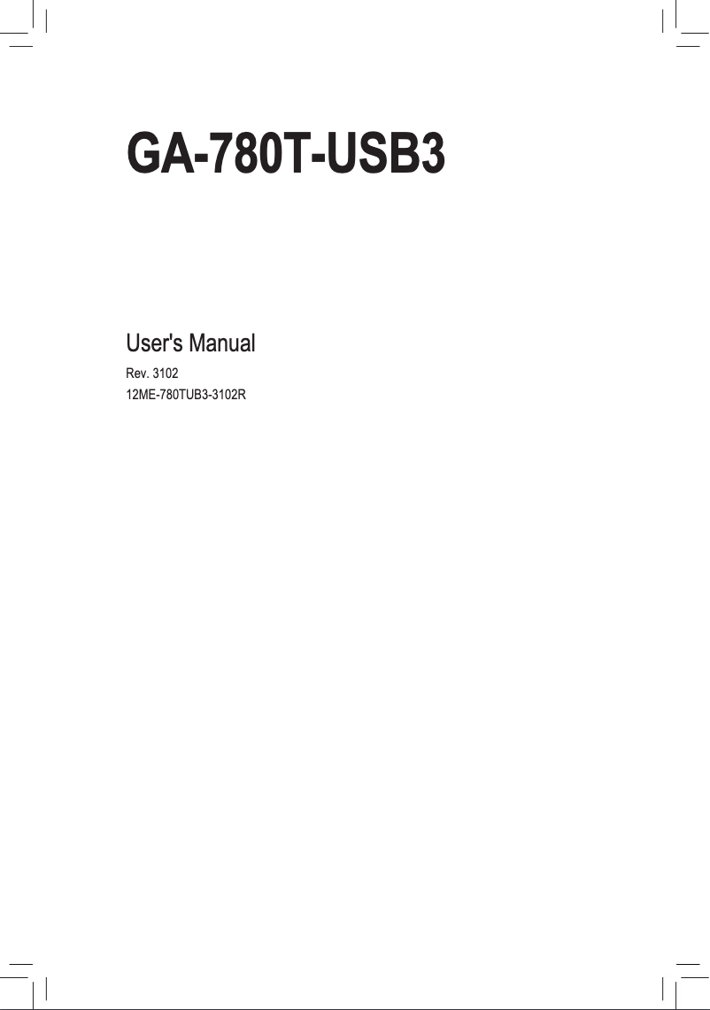 Página 1 del manual Manual de usuario Gigabyte GA-780T-USB3