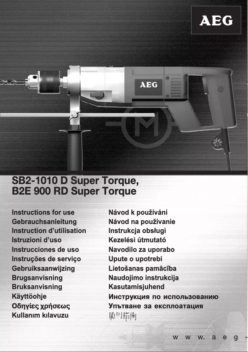 Page 1 de la notice Manuel utilisateur AEG B2E 900 RD Super Torque