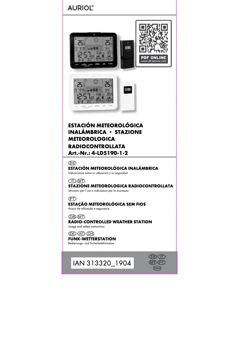 Page 1 de la notice Manuel utilisateur Auriol 4-LD5190-1-2