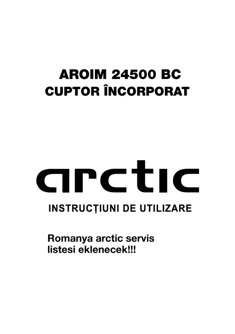 Page 1 de la notice Manuel utilisateur Arctic Cooling AROIM 24500 BC