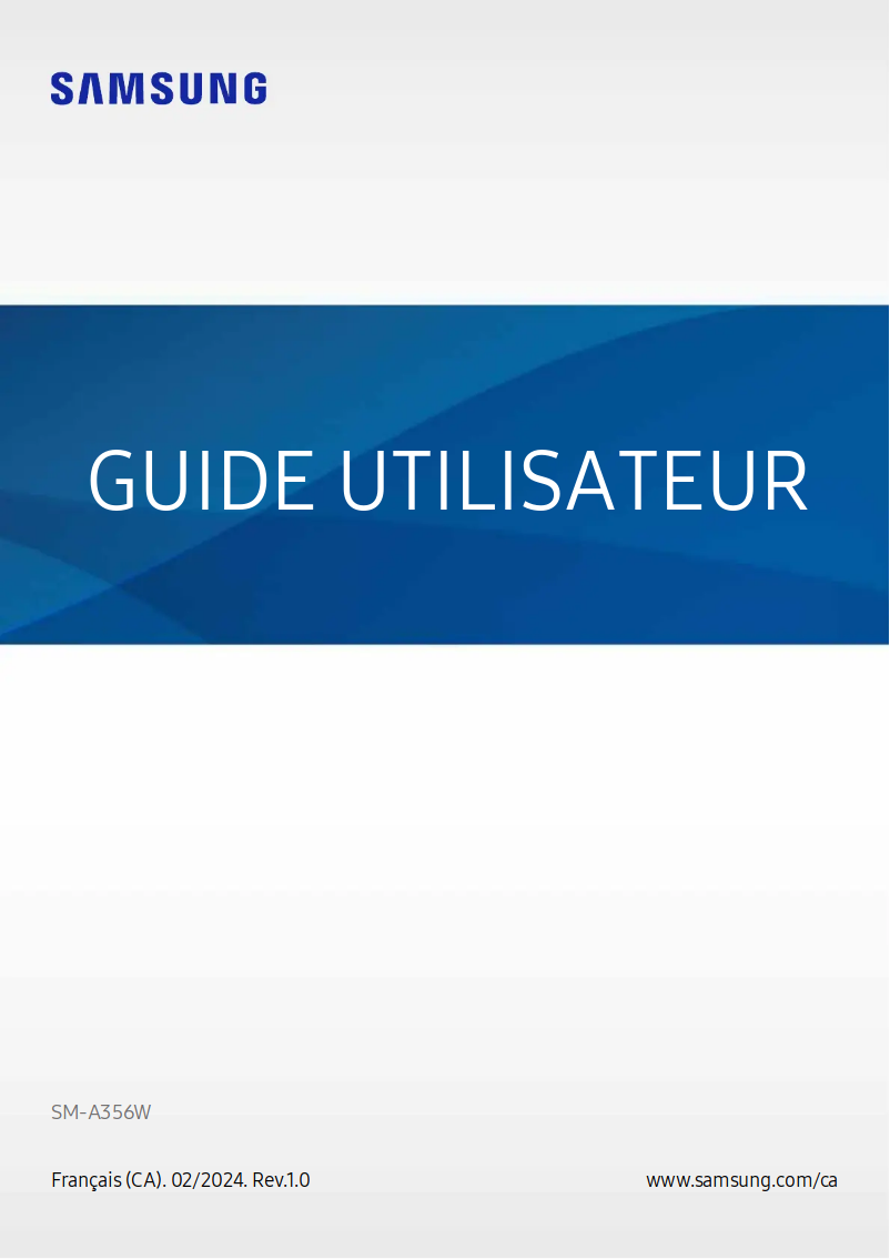 Page 1 de la notice Manuel utilisateur Samsung Galaxy A35