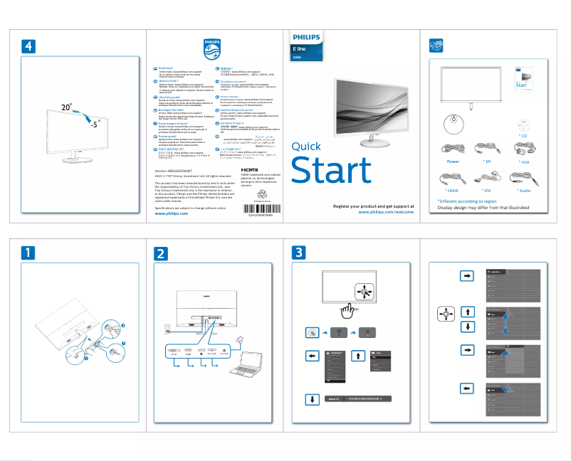 Page n°1 - Guide de démarrage rapide Philips 325E8SW