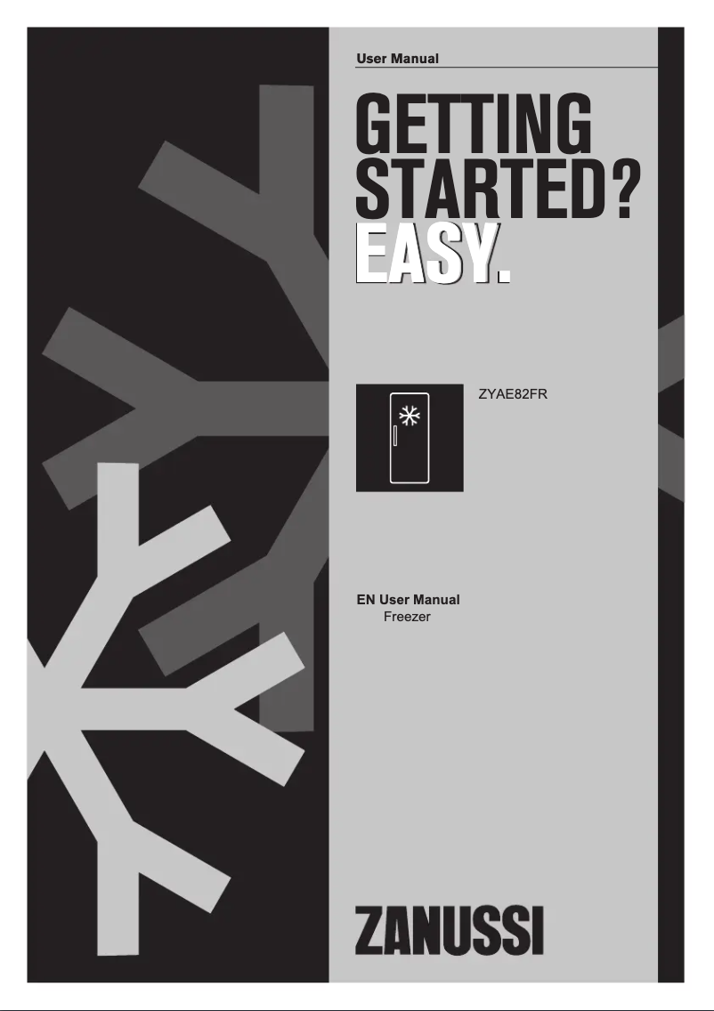 Page 1 de la notice Manuel utilisateur Zanussi ZYAE82FR