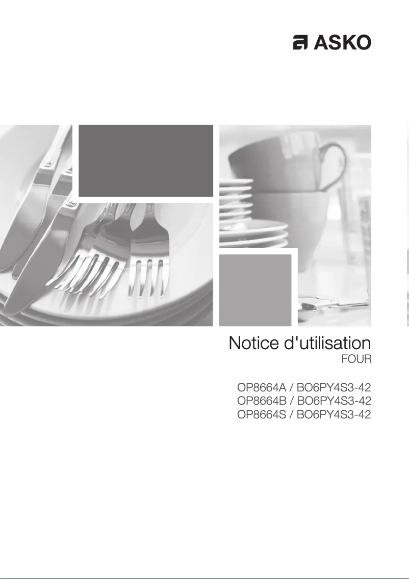 Page 1 de la notice Manuel utilisateur Asko OP8664S
