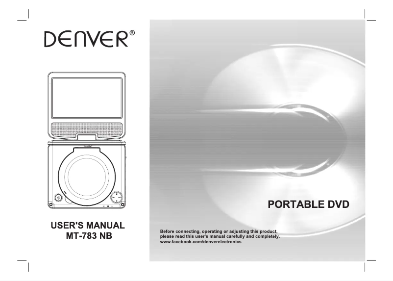 Page 1 de la notice Manuel utilisateur Denver MT-783NB