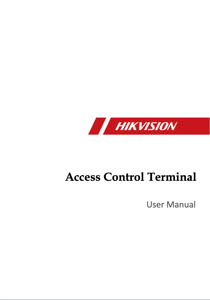 Page 1 de la notice Manuel utilisateur Hikvision DS-K1T801E