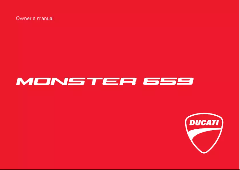 Page 1 of the manual User Manual Ducati Monster 659 (2019)