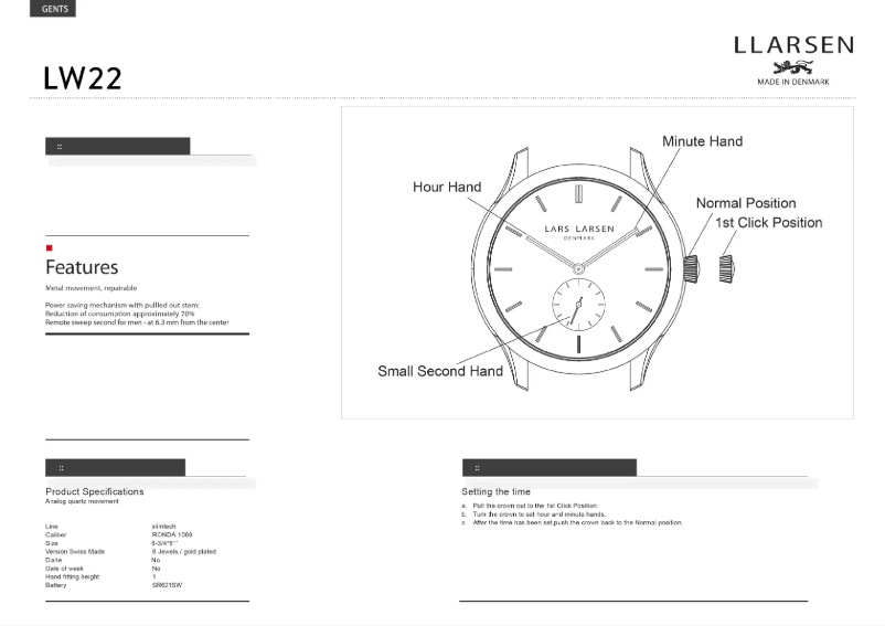 Page 1 de la notice Manuel utilisateur Lars Larsen MADS 122SBBLL