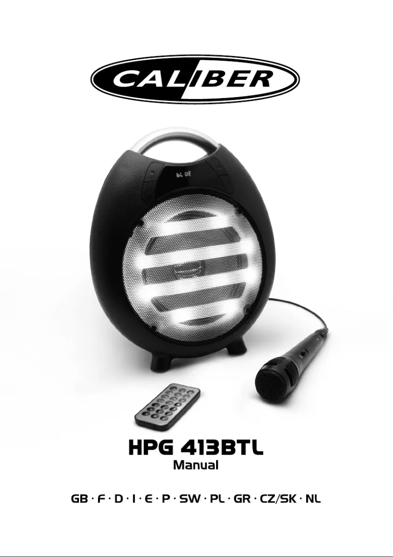 Page 1 de la notice Manuel utilisateur Caliber HPG413BTL
