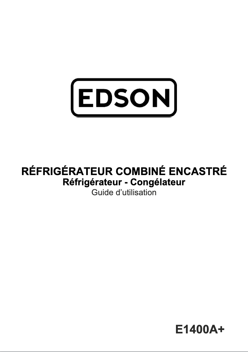 Page 1 of the manual User Manual Edson E1400+