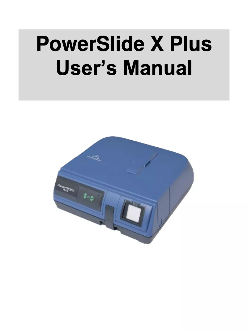 Page 1 de la notice Manuel utilisateur Pacific Image PowerSlide X Plus