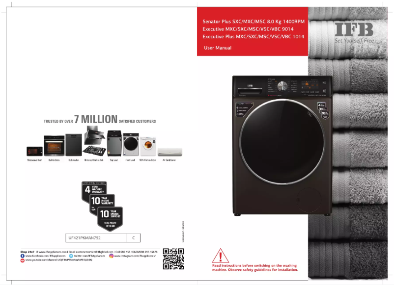 Page 1 de la notice Manuel utilisateur IFB Executive Plus MXC 1014