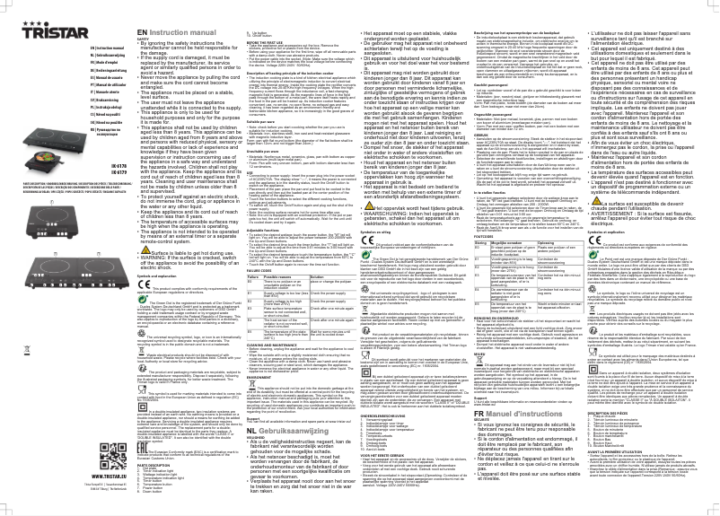 Página 1 del manual Manual de usuario TriStar IK-6178