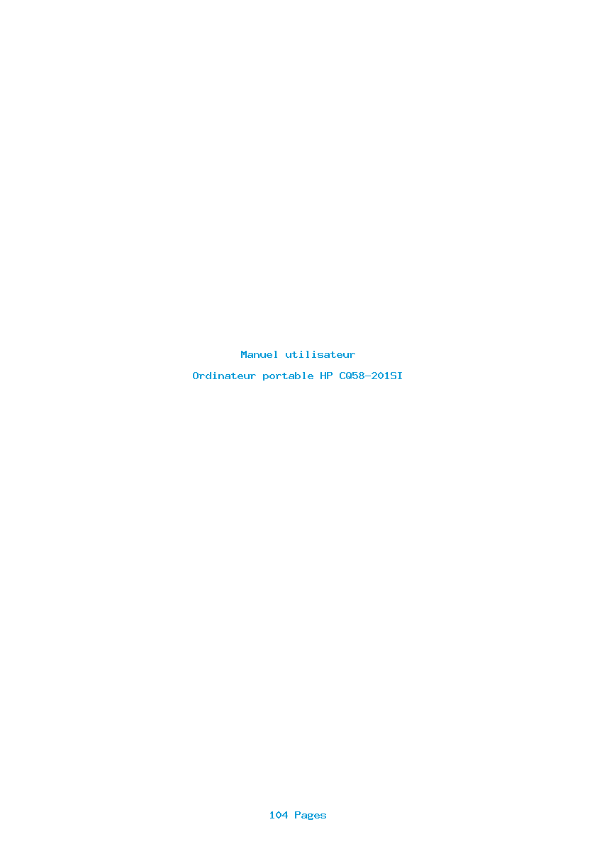 Image de la première page du manuel de l'appareil CQ58-201SI