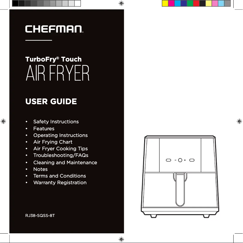 Page 1 de la notice Manuel utilisateur Chefman TurboFry Touch RJ38-SQSS-8T
