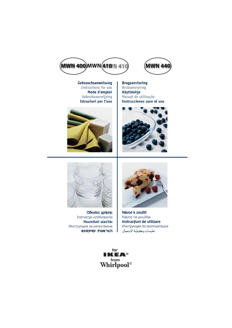 Página 1 del manual Manual de usuario Whirlpool Nutid MWN 400 W