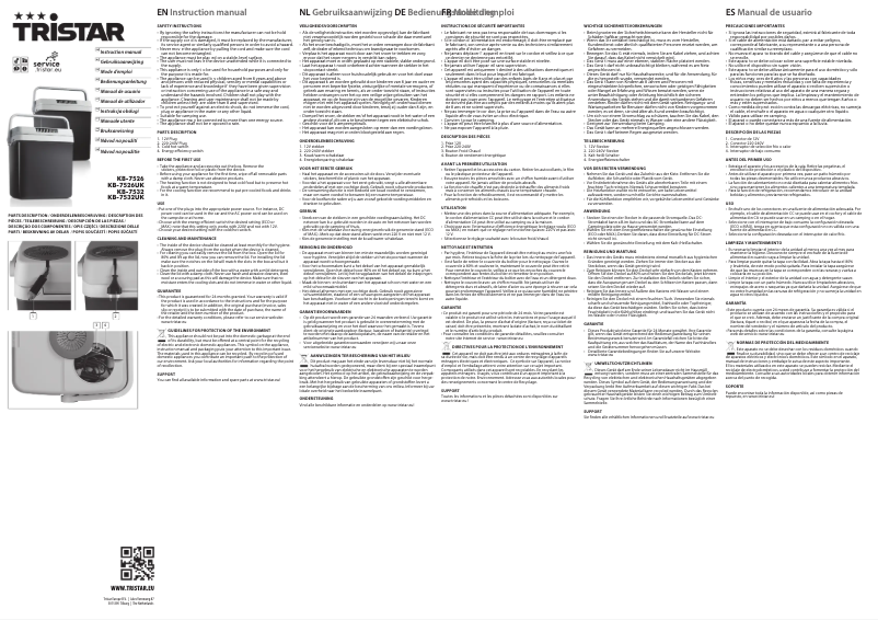 Página 1 del manual Manual de usuario TriStar KB-7532UK