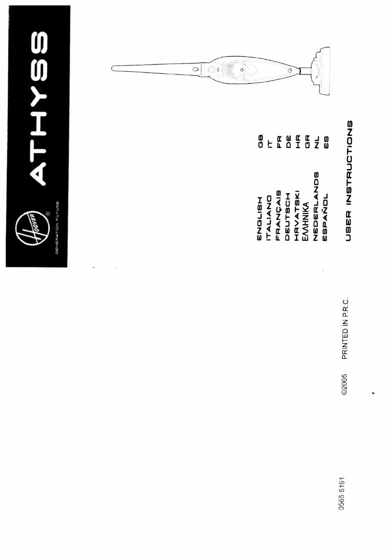 Page 1 de la notice Manuel utilisateur Hoover Athyss STB 236