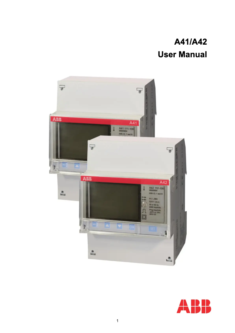 Page 1 de la notice Manuel utilisateur ABB A41