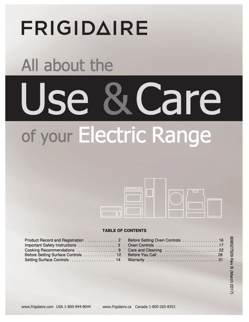 Page 1 de la notice Manuel utilisateur Frigidaire FFEF3012TB