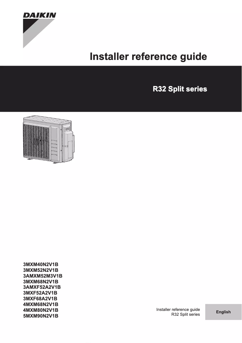 Page 1 de la notice Manuel utilisateur Daikin 3AMXM52M3V1B