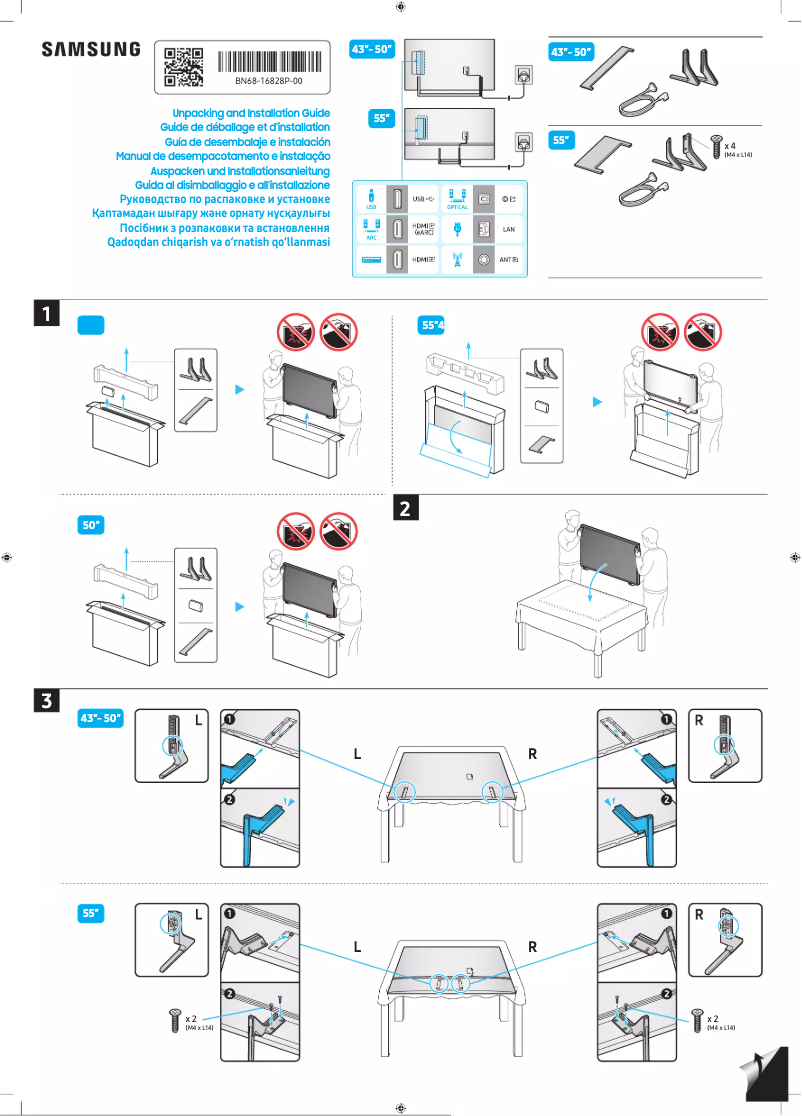 Page 1 de la notice Manuel utilisateur Samsung UE43CU8510U