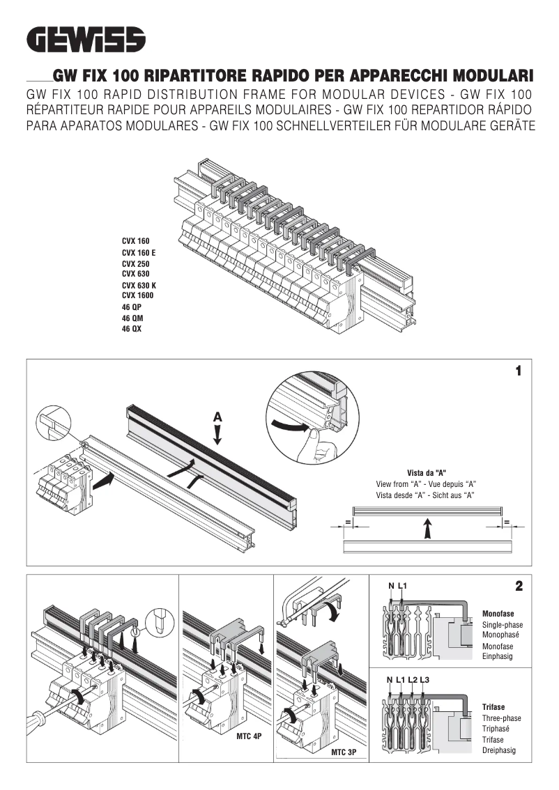 Page 1 de la notice Manuel utilisateur Gewiss GW49767