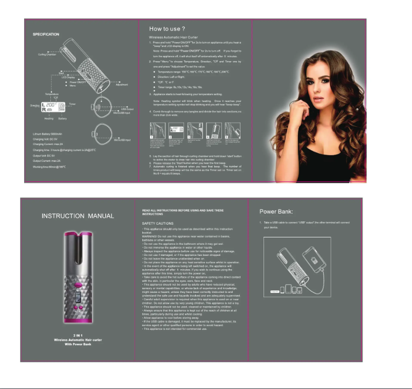 Page 1 de la notice Manuel utilisateur BeauToolz Original Pro