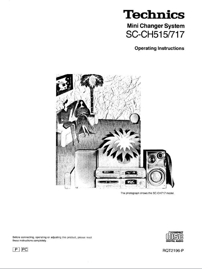 Page 1 de la notice Manuel utilisateur Technics SC-CH717