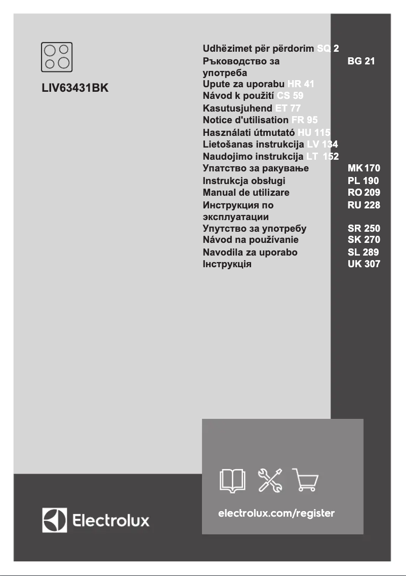 Page 1 de la notice Manuel utilisateur Electrolux LIV63431BK