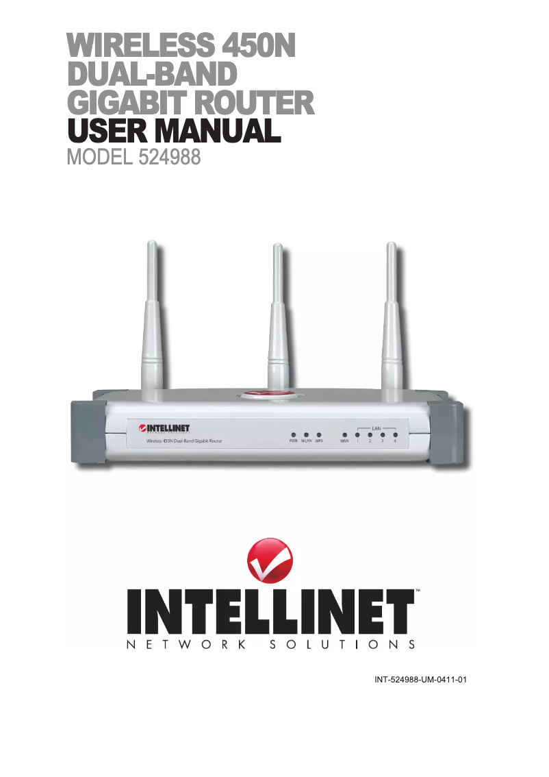 Page 1 de la notice Manuel utilisateur Intellinet 450N 524988