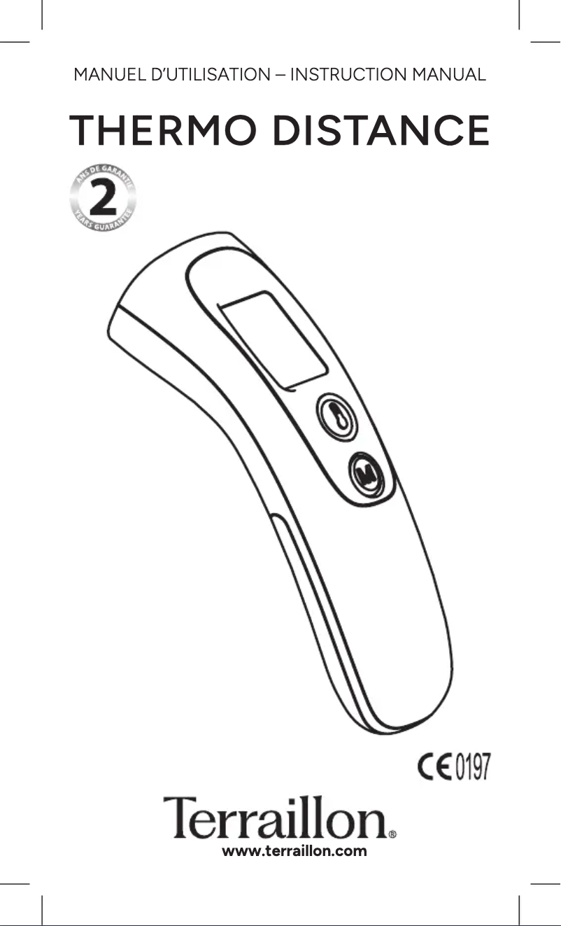 Page 1 de la notice Manuel utilisateur Terraillon Thermo Distance