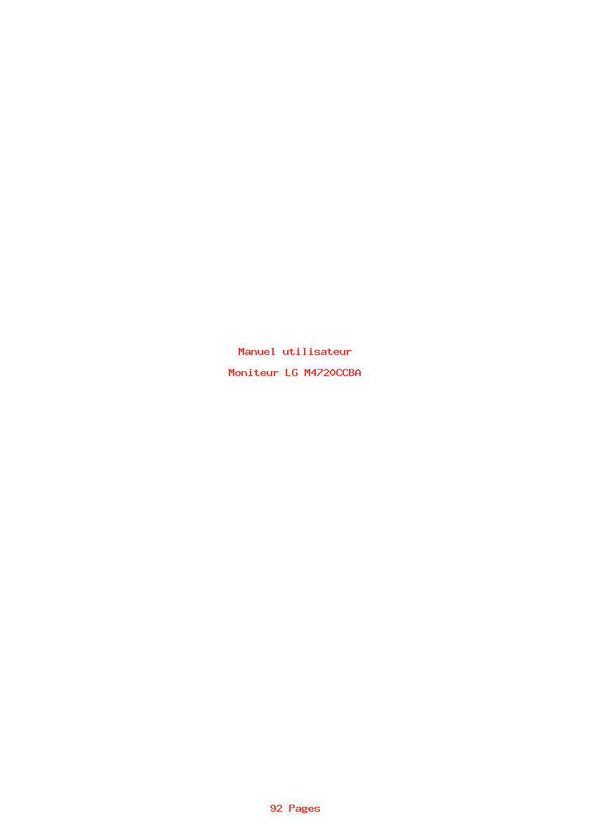 Page 1 de la notice Manuel utilisateur LG M4720CCBA