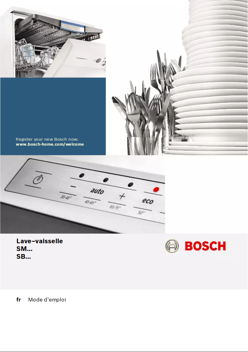 Page 1 de la notice Manuel utilisateur Bosch Serie 4 SMS46II17E