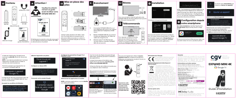 Page 1 of the manual User Manual CGV EXP@ND MINI 4K