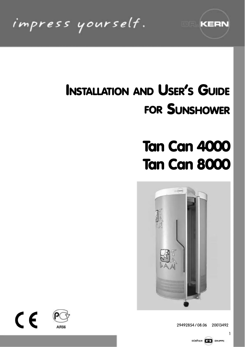 Page 1 de la notice Manuel utilisateur Dr. Kern Tancan 4000