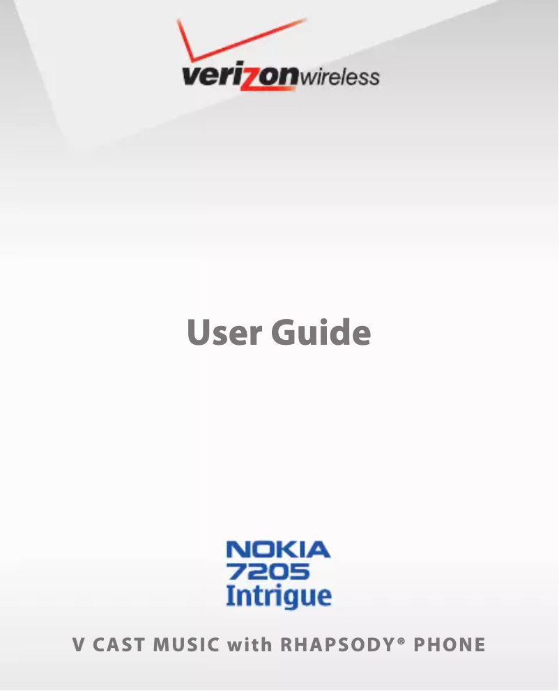 Page 1 de la notice Manuel utilisateur Nokia 7205 Intrigue