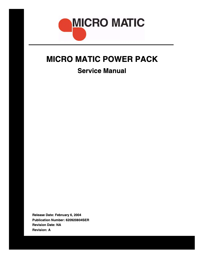 Page 1 de la notice Manuel utilisateur Micro Matic MMPP4305-PKG3