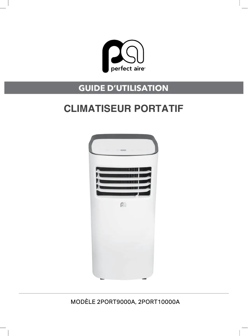 Page 1 de la notice Manuel utilisateur Perfect Aire 2PORT9000A