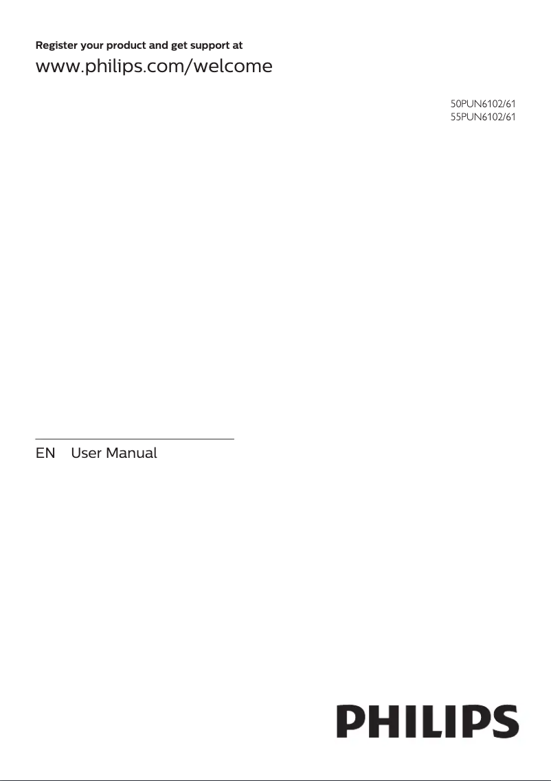 Page n°1 - Manuel utilisateur Philips 55PUN6102