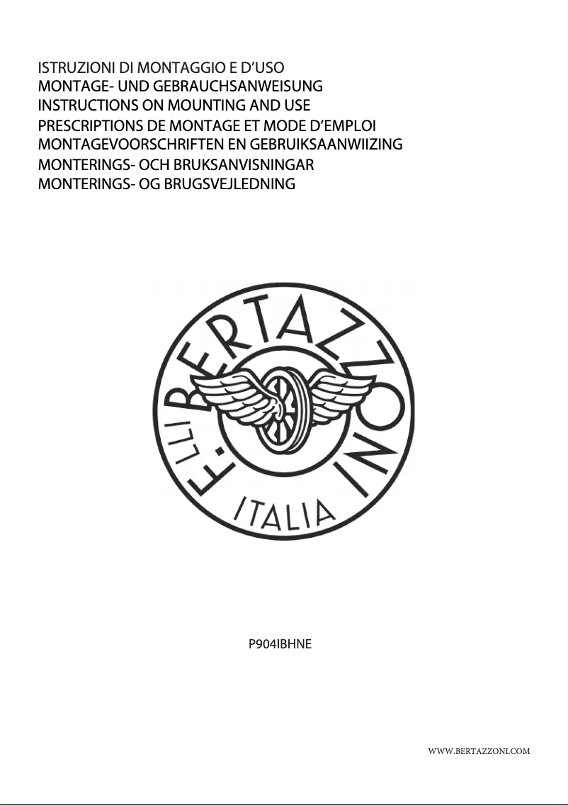 Page 1 de la notice Mode d'emploi Bertazzoni P904IBHNE