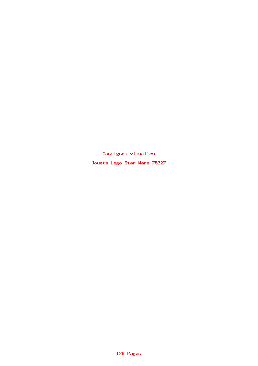 Page 1 de la notice Consignes visuelles Lego Star Wars 75327