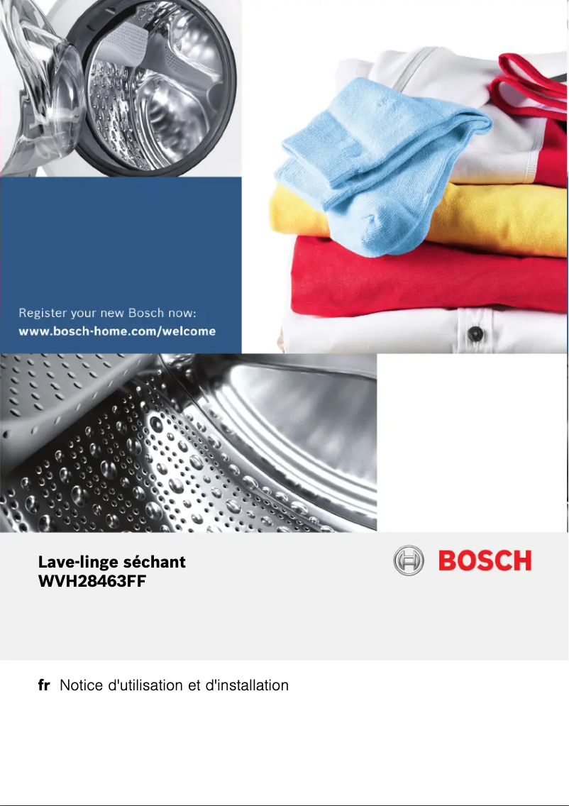 Page 1 de la notice Manuel utilisateur Bosch WVH28463FF