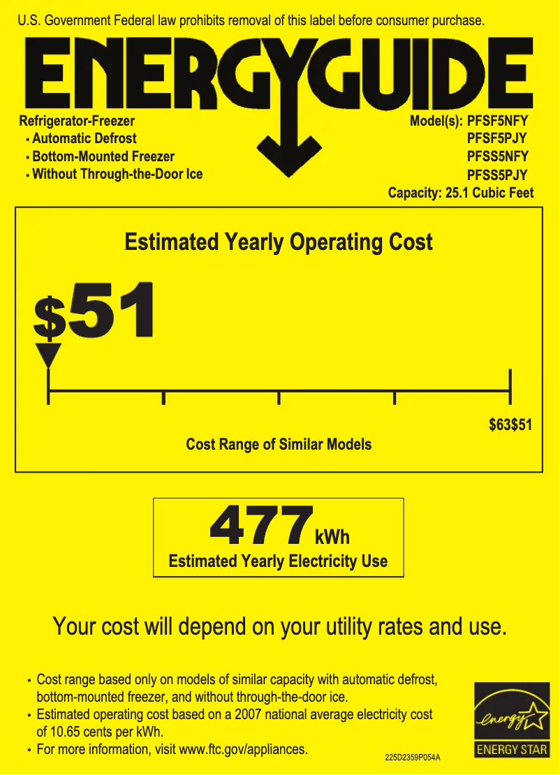 Image de la première page du manuel de l'appareil PFSS5PJYSS
